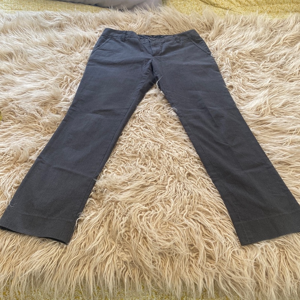 Marc by Marc Jacobs black/gray khaki striped pants size 6
